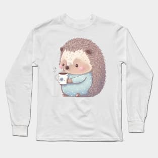 Hedgehog cute kawaii Long Sleeve T-Shirt